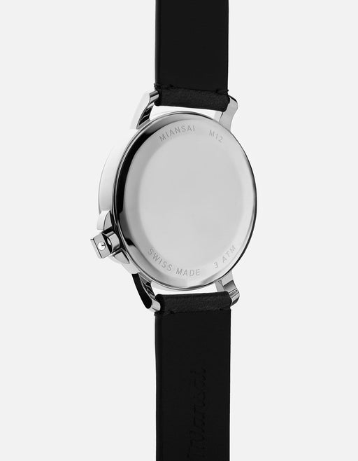 Miansai M12 Swiss M12 Swiss Silver Black Leather