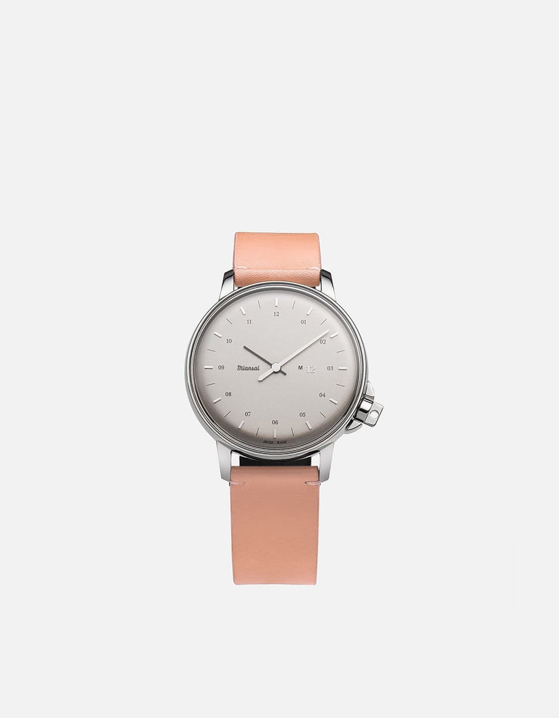 Miansai M12 Swiss M12 Swiss Silver Salmon Leather Salmon / S / Monogram: No