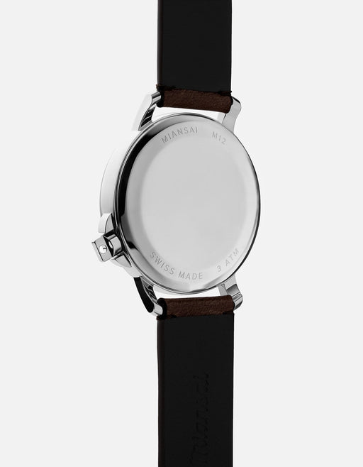 Miansai M12 Swiss M12 Swiss Silver Vintage Chocolate Leather