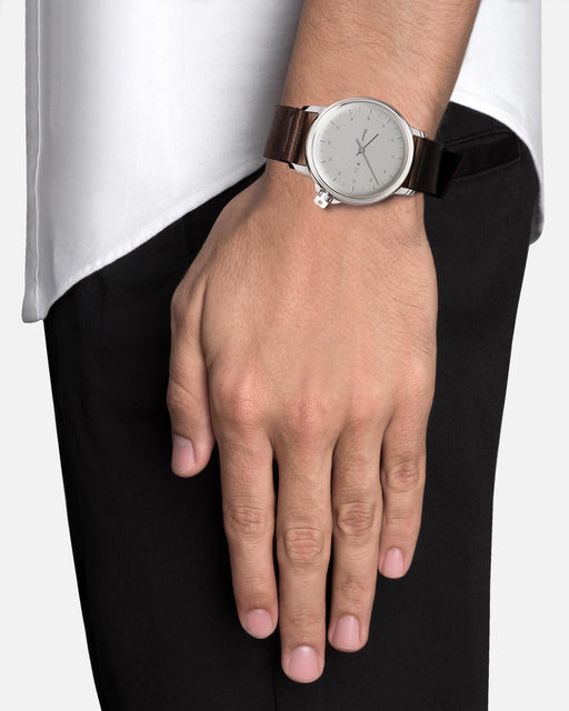 Miansai M12 Swiss M12 Swiss Silver Vintage Chocolate Leather