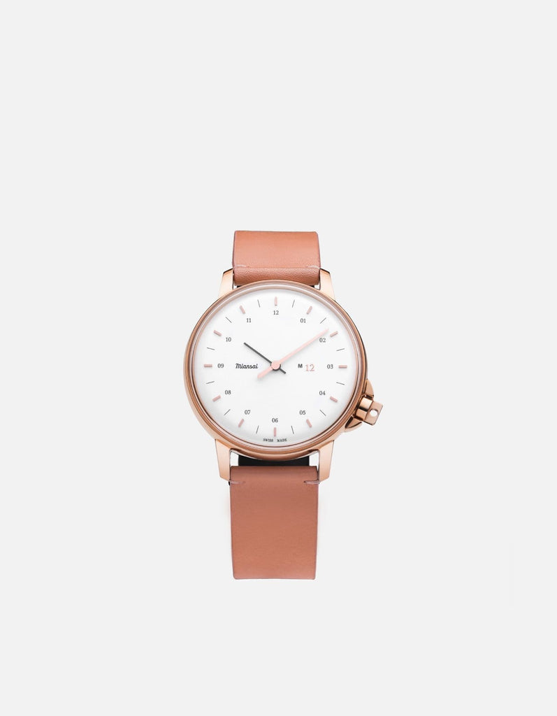 Miansai M12 Swiss M12 Swiss Rose|White Salmon Leather Salmon / S / Monogram: No