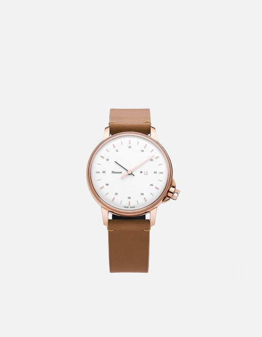 Miansai M12 Swiss M12 Swiss Rose|White Tan Leather Tan / S / Monogram: No