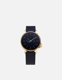Miansai M12 Swiss M12 Swiss Gold|Navy Navy Blue Leather Navy Blue / R / Monogram: No