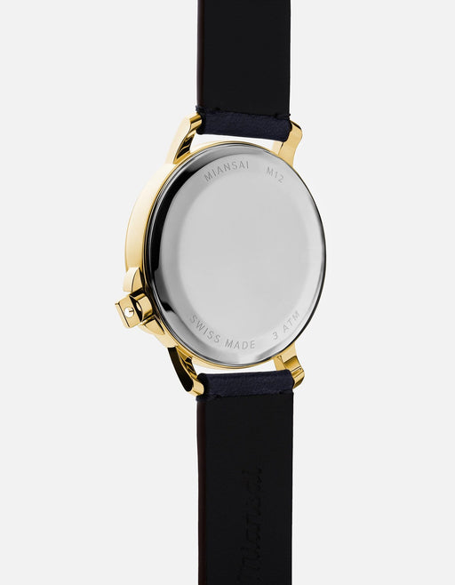 Miansai M12 Swiss M12 Swiss Gold|Navy Navy Blue Leather