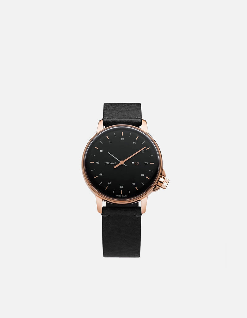 Miansai M12 Swiss M12 Swiss Rose|Black Asphalt Leather Asphalt / R / Monogram: No