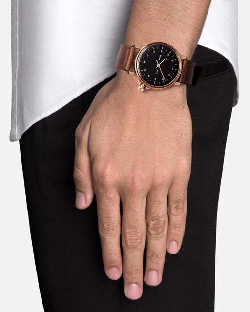 Miansai M12 Swiss M12 Swiss Rose|Black Cognac Leather