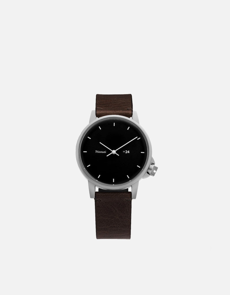 Miansai M24 Japanese M24 II Black Vintage Chocolate Leather Vintage Chocolate / R / Monogram: No