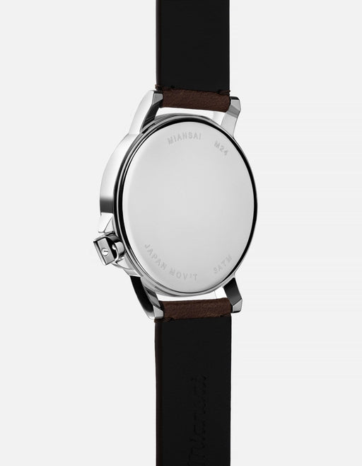 Miansai M24 Japanese M24 II White Vintage Chocolate Leather
