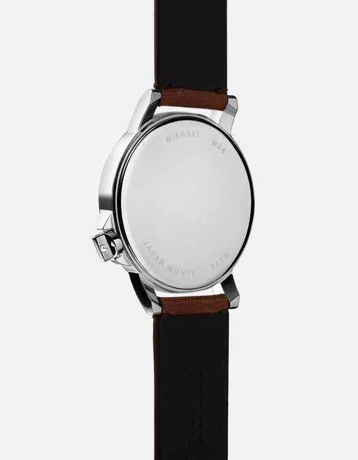 Miansai M24 Japanese M24 II White Vintage Cognac Leather