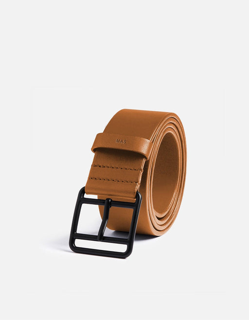 Miansai Belts Vintage Cognac Leather Belt, Noir Buckle Tobacco / 30 / Monogram: Yes