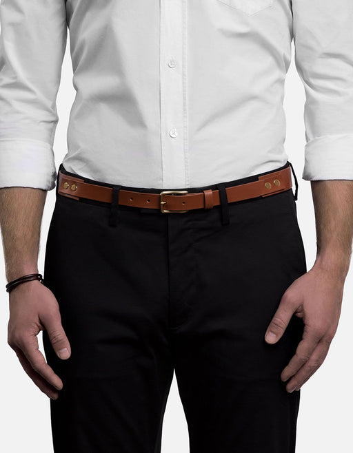 Miansai Belts Skinny Belt, Cognac Leather