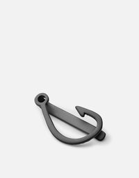 Miansai Tie Bars Hooked Tie Bar, Noir Matte Black / O/S