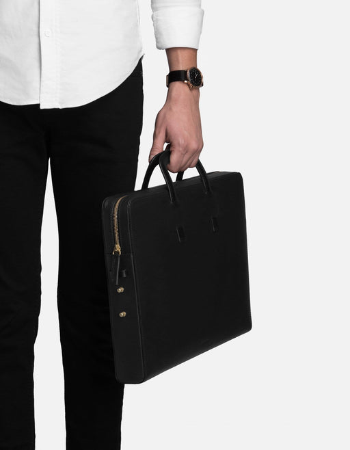 Miansai Bags Slim Briefcase, Textured Black Black / O/S