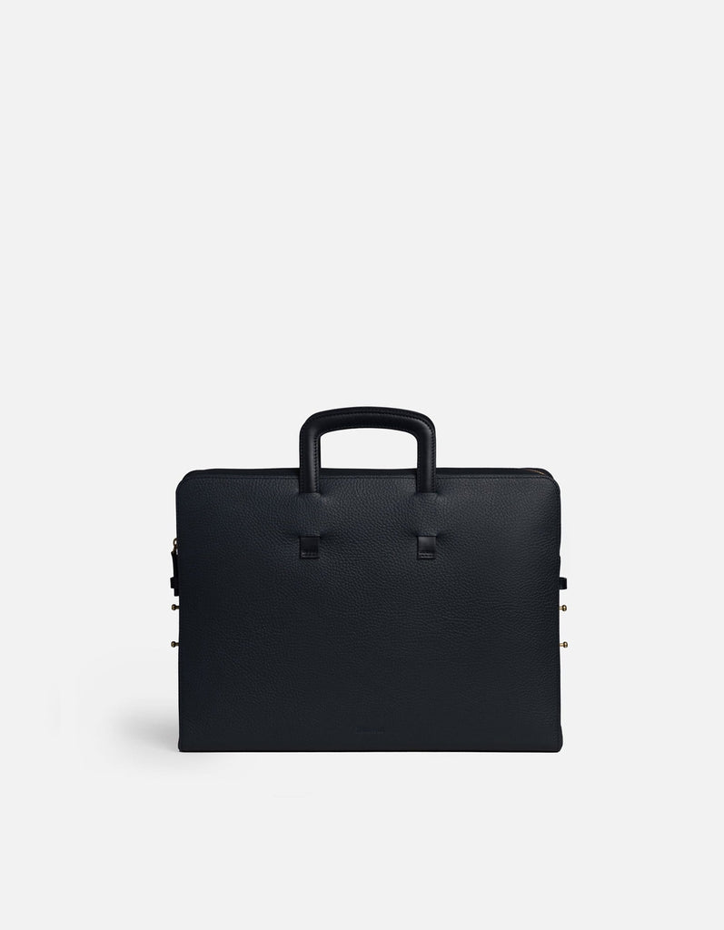 Miansai Bags Slim Briefcase, Textured Navy Blue Navy Blue / O/S