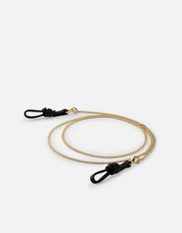 Miansai Dry Goods Cuban Link Sunglass Chain, Gold Vermeil Black / 22 in.