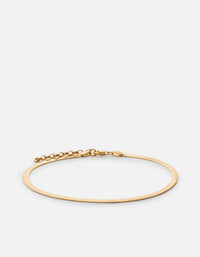 Miansai Anklets Herringbone Anklet, Gold Vermeil Polished Gold / O/S
