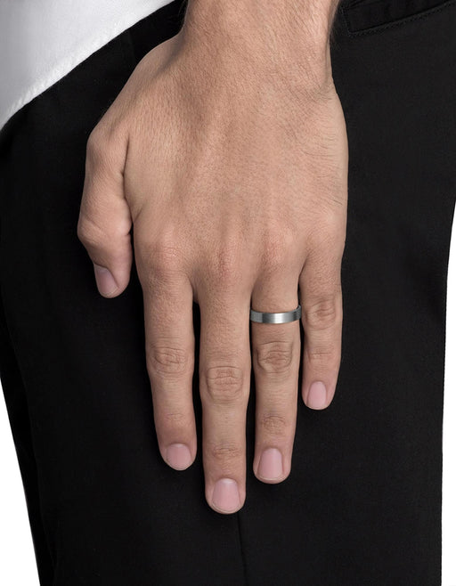 Miansai Rings 4mm Silver Band, Matte Silver